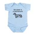 thumbnail image 1 of CafePress - My Sister Is A Dachshund Body Suit - Baby Light Bodysuit, Size Newborn - 24 Months, 1 of 4