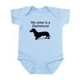 thumbnail image 1 of CafePress - My Sister Is A Dachshund Body Suit - Baby Light Bodysuit, Size Newborn - 24 Months, 1 of 4