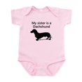 thumbnail image 1 of CafePress - My Sister Is A Dachshund Body Suit - Baby Light Bodysuit, Size Newborn - 24 Months, 1 of 4