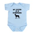 thumbnail image 1 of CafePress - My Sister Is A Doberman Body Suit - Baby Light Bodysuit, Size Newborn - 24 Months, 1 of 4