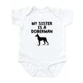 thumbnail image 1 of CafePress - My Sister Is A Doberman Body Suit - Baby Light Bodysuit, Size Newborn - 24 Months, 1 of 4
