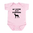 thumbnail image 1 of CafePress - My Sister Is A Doberman Body Suit - Baby Light Bodysuit, Size Newborn - 24 Months, 1 of 4