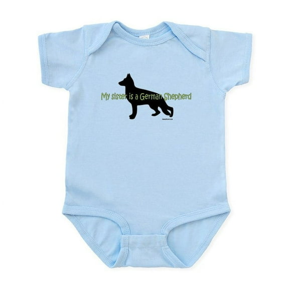 CafePress - My Sister Is A German Shepherd Infant Bodysuit - Baby Light Bodysuit, Size Newborn - 24 Months