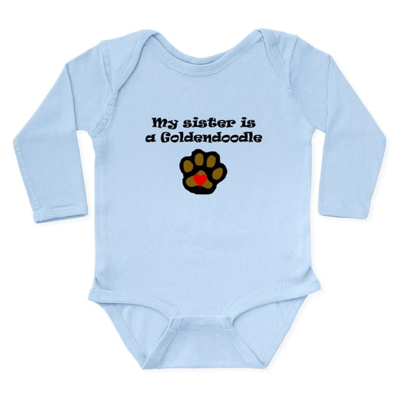 CafePress - My Sister Is A Goldendoodle Body Suit - Long Sleeve Cotton Baby Bodysuit