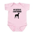 thumbnail image 1 of CafePress - My Sister Is A Greyhound Body Suit - Baby Light Bodysuit, Size Newborn - 24 Months, 1 of 4