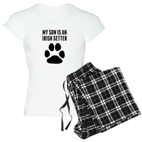 CafePress - My Son Is An Irish Setter Pajamas - Women's Short Sleeve Print T-Shirt and Pants Light Cotton Pajama Set