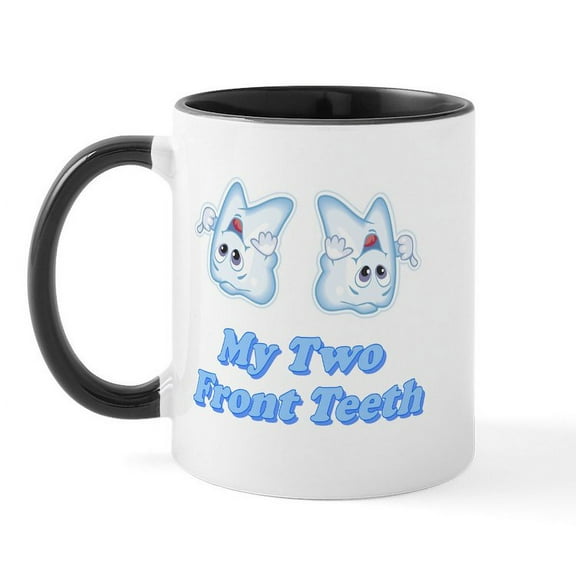 CafePress - My Two Front Teeth Mug - 11 oz Ceramic Mug - Novelty Coffee Tea Cup