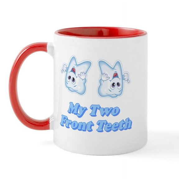 CafePress - My Two Front Teeth Mug - 11 oz Ceramic Mug - Novelty Coffee Tea Cup