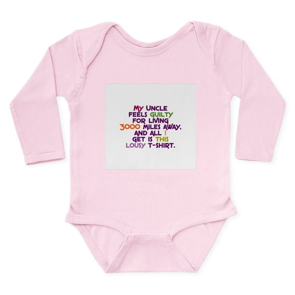 CafePress - My Uncle Feels Guilty Body Suit - Long Sleeve Cotton Baby Bodysuit