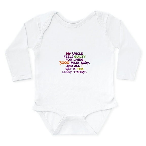 CafePress - My Uncle Feels Guilty Body Suit - Long Sleeve Cotton Baby Bodysuit