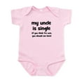 thumbnail image 1 of CafePress - My Uncle Is Single! Infant Bodysuit - Baby Light Bodysuit, Size Newborn - 24 Months, 1 of 4