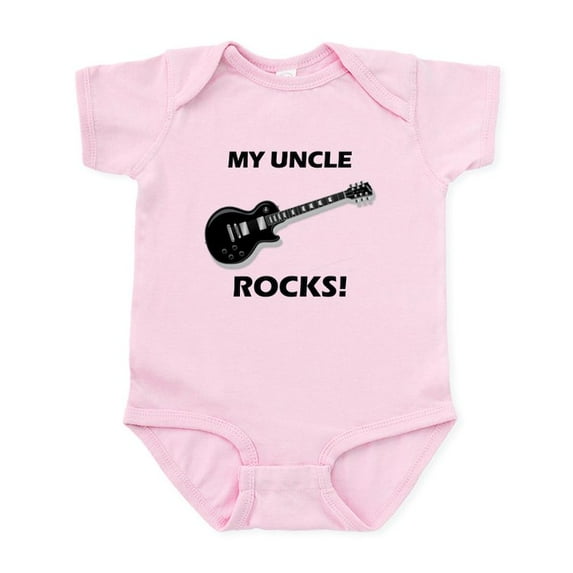 CafePress - My Uncle Rocks Body Suit - Baby Light Bodysuit, Size Newborn - 24 Months