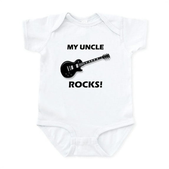 CafePress - My Uncle Rocks Body Suit - Baby Light Bodysuit, Size Newborn - 24 Months