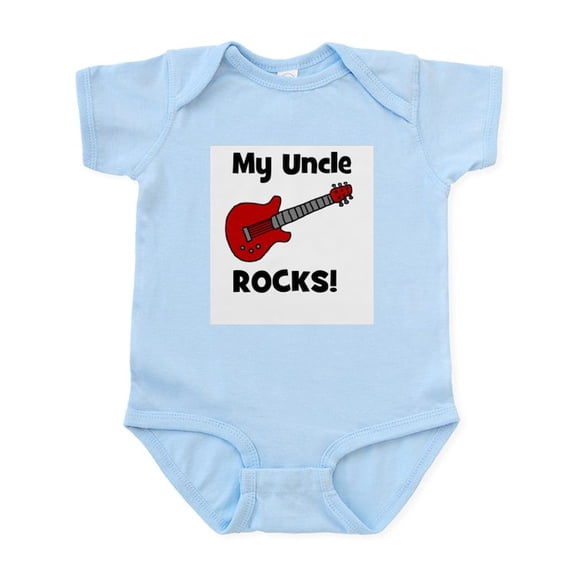 CafePress - My Uncle Rocks! (Guitar) Infant Bodysuit - Baby Light Bodysuit, Size Newborn - 24 Months