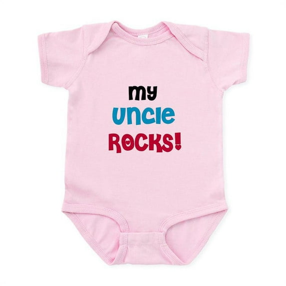 CafePress - My Uncle Rocks Infant Bodysuit - Baby Light Bodysuit, Size Newborn - 24 Months