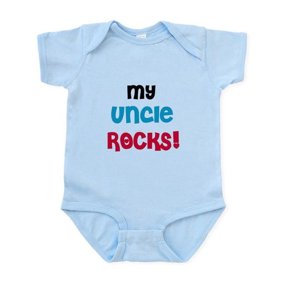 CafePress - My Uncle Rocks Infant Bodysuit - Baby Light Bodysuit, Size Newborn - 24 Months