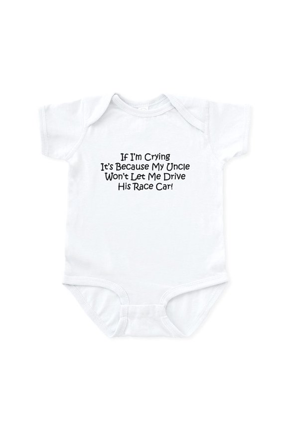 - My Uncles Race Car Infant Bodysuit - Baby Light Bodysuit, Size Newborn - 24 Months