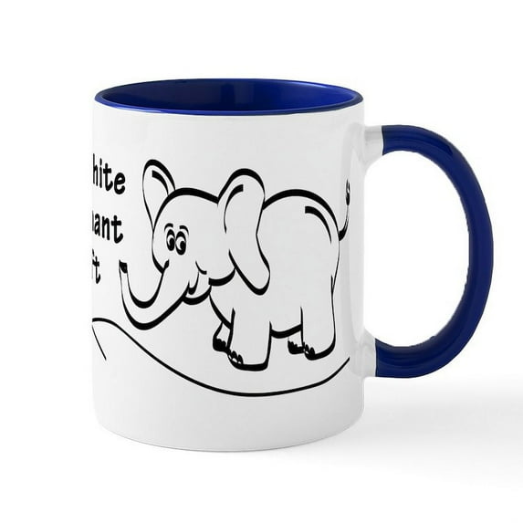 CafePress - My White Elephant Gift Signature Mug Mugs - 11 oz Ceramic Mug - Novelty Coffee Tea Cup