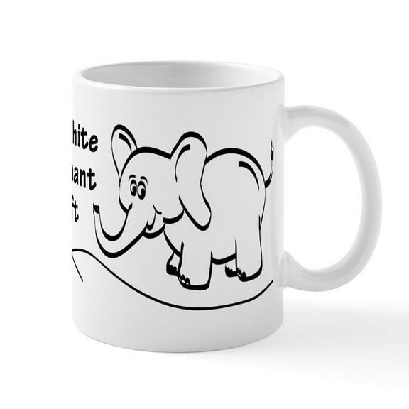 CafePress - My White Elephant Gift Signature Mug Mugs - 11 oz Ceramic Mug - Novelty Coffee Tea Cup