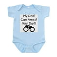 thumbnail image 1 of CafePress - Mydadarrestblack Body Suit - Baby Light Bodysuit, Size Newborn - 24 Months, 1 of 4