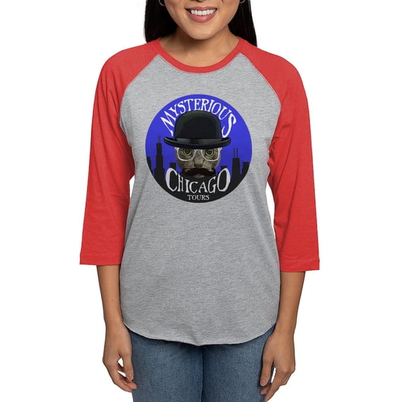 CafePress - Mysterious Chicago Tours Long Sleeve T Shirt - Womens Baseball Tee