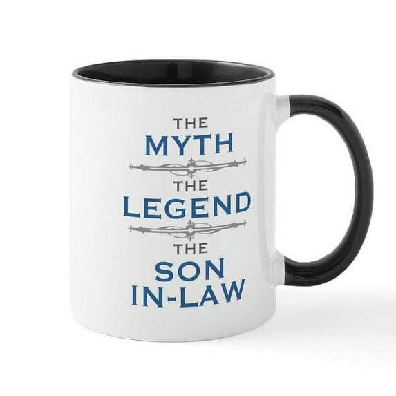 CafePress - Myth Legend Son In Law Mugs - 11 oz Ceramic Mug - Novelty Coffee Tea Cup