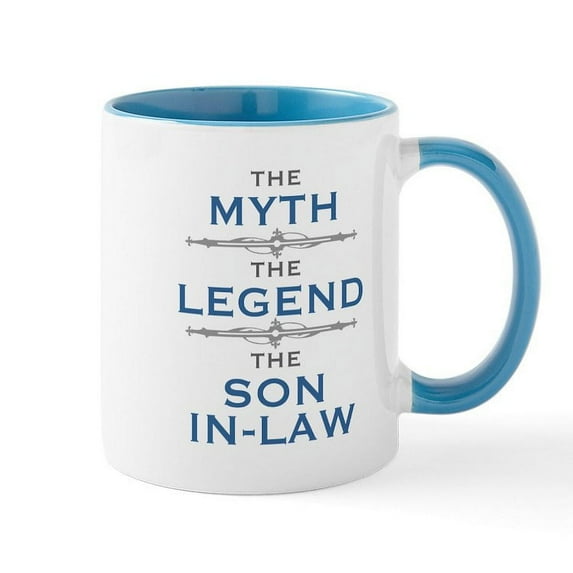 CafePress - Myth Legend Son In Law Mugs - 11 oz Ceramic Mug - Novelty Coffee Tea Cup