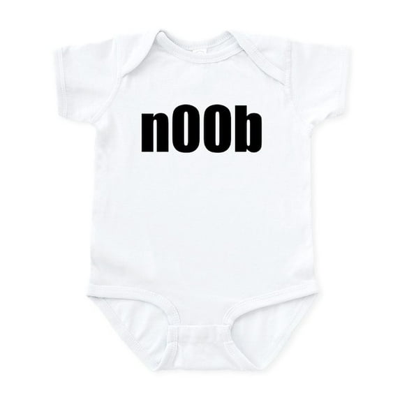 CafePress - N00b Infant Creeper - Baby Light Bodysuit, Size Newborn - 24 Months