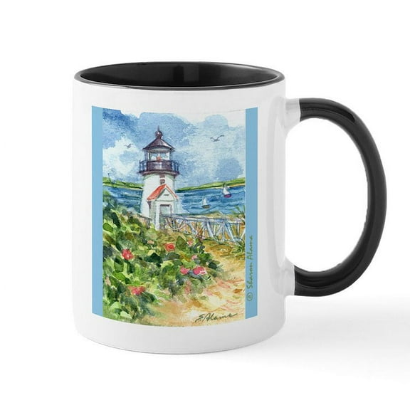 CafePress - NANTUCKET LIGHTHOUSE Mug - 11 oz Ceramic Mug - Novelty Coffee Tea Cup
