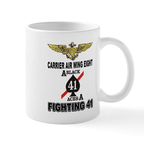 CafePress - NAVY VF 41 BLACK ACES Mug - 11 oz Ceramic Mug - Novelty Coffee Tea Cup