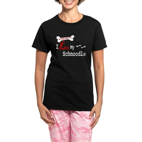CafePress - NB_Schnoodle Women's Dark Pajamas - Women's Short Sleeve Print T-Shirt and Pants Dark Cotton Pajama Set