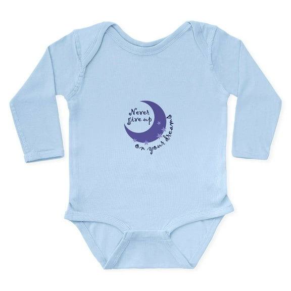 CafePress - NEVER GIVE UP ON DREAMS Body Suit - Long Sleeve Cotton Baby Bodysuit