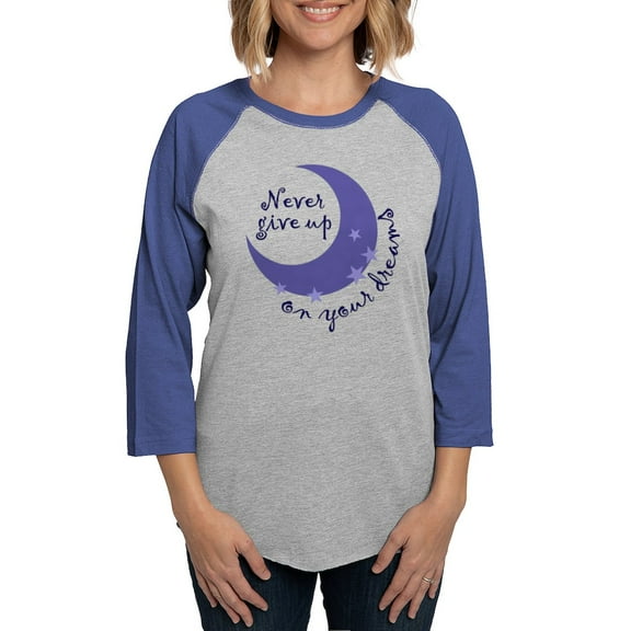 CafePress - NEVER GIVE UP ON DREAMS Long Sleeve T Shirt - Womens Baseball Tee