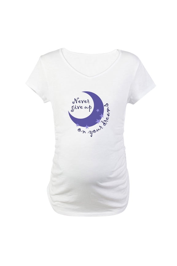 - NEVER GIVE UP ON DREAMS Maternity T Shirt - Cotton Maternity T-shirt, Cute & Funny Pregnancy Tee