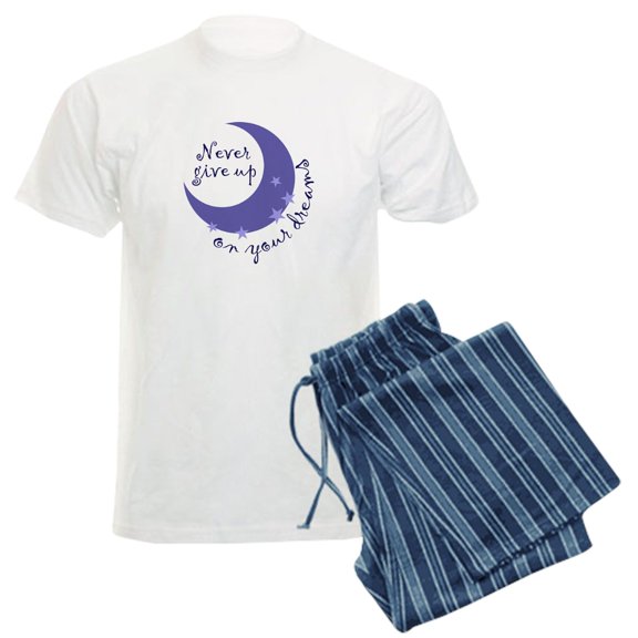 CafePress - NEVER GIVE UP ON DREAMS Pajamas - Men's Light Loose Fit Cotton Pajama Set