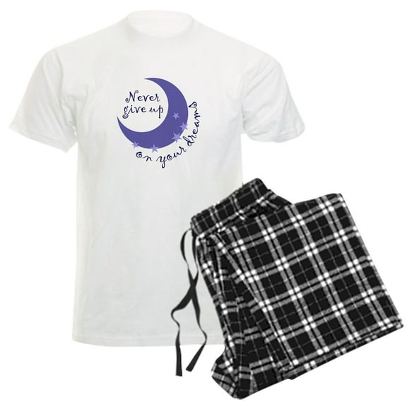 CafePress - NEVER GIVE UP ON DREAMS Pajamas - Men's Light Loose Fit Cotton Pajama Set