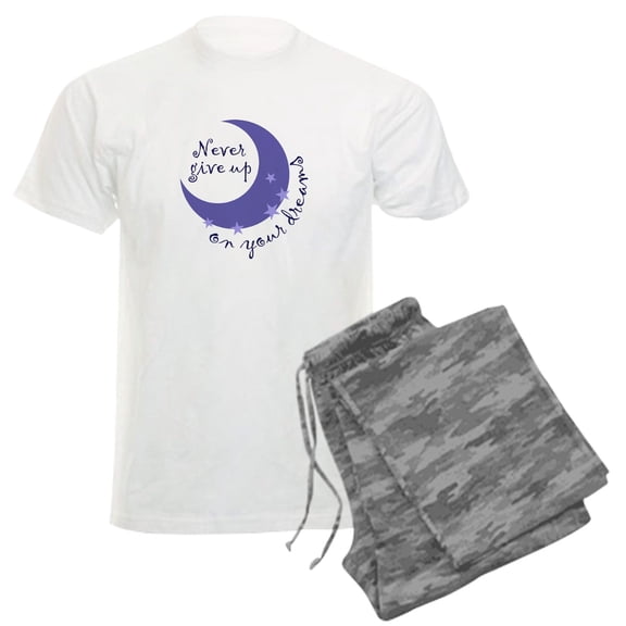 CafePress - NEVER GIVE UP ON DREAMS Pajamas - Men's Light Loose Fit Cotton Pajama Set