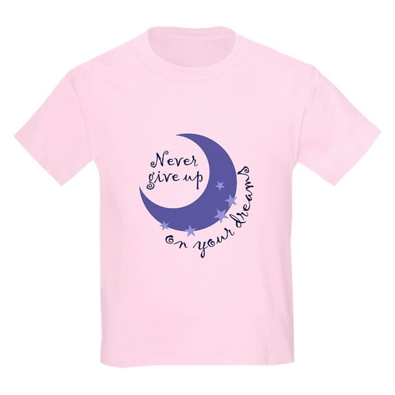 CafePress - NEVER GIVE UP ON DREAMS T Shirt - Light T-Shirt Kids XS-XL