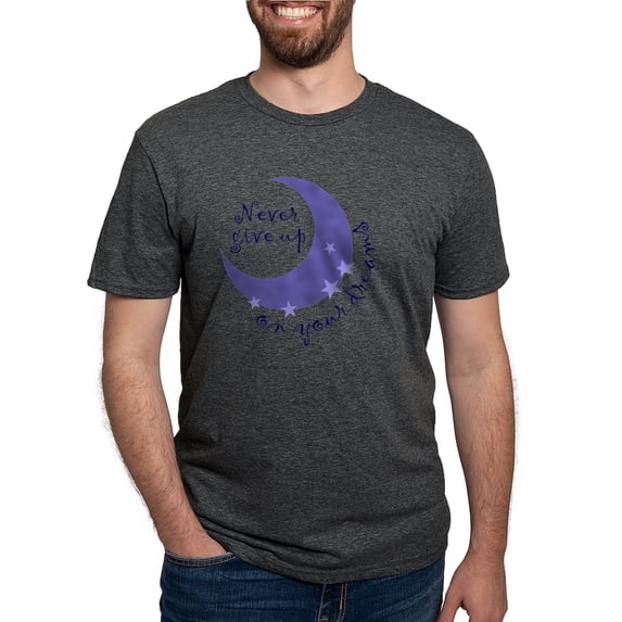 CafePress - NEVER GIVE UP ON DREAMS T Shirt - Mens Tri-blend T-Shirt
