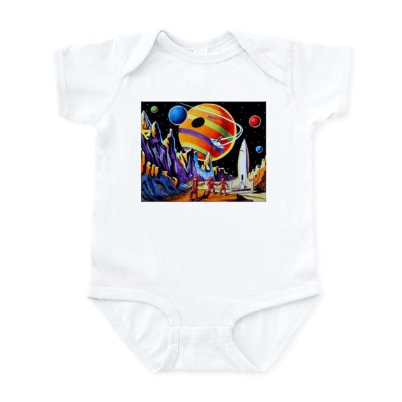 CafePress - NEW WORLDS Body Suit - Baby Light Bodysuit, Size Newborn - 24 Months