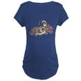 thumbnail image 1 of CafePress - NH Pup In Flowers Maternity Dark T Shirt - Maternity Dark T-Shirt, 1 of 3
