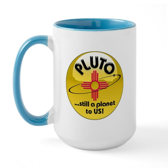 CafePress - NM Loves Pluto Large Mug - 15 oz Ceramic Large White Novelty Mug