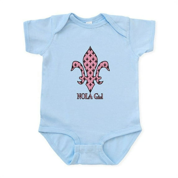 CafePress - NOLA Girl Fleur De Lis (Pink) Infant Bodysuit - Baby Light Bodysuit, Size Newborn - 24 Months