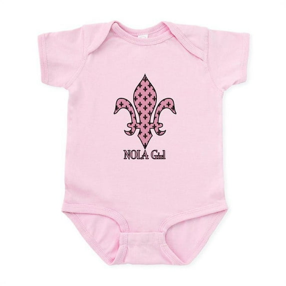 CafePress - NOLA Girl Fleur De Lis (Pink) Infant Bodysuit - Baby Light Bodysuit, Size Newborn - 24 Months