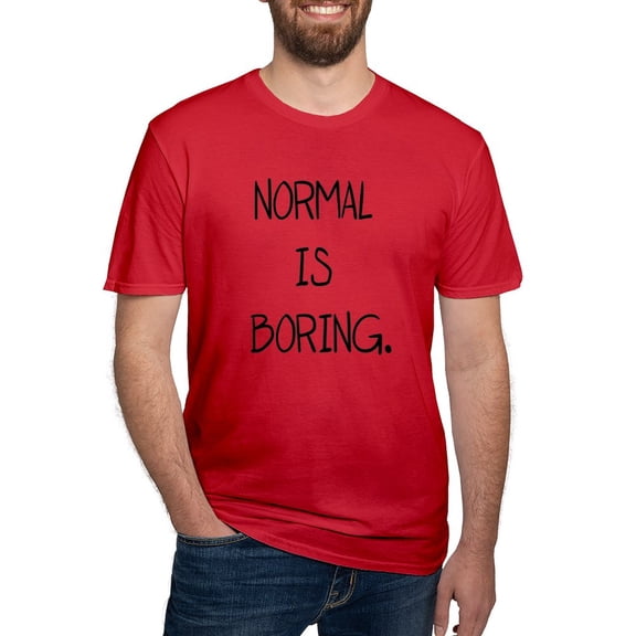 CafePress - NORMAL IS BORING CROP TANK TOP FUNNY HIPSTER WOMEN - Men's Fitted T-Shirt