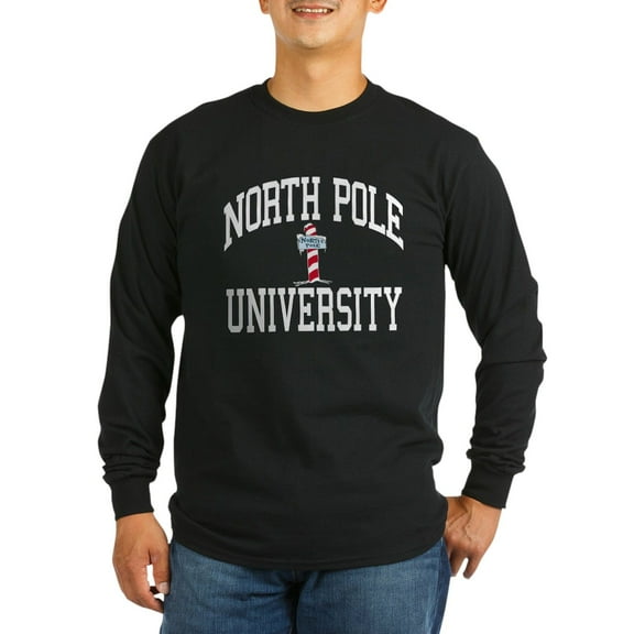 CafePress - NORTH POLE UNIVERSITY Long Sleeve Dark T Shirt - Long Sleeve Dark T-Shirt