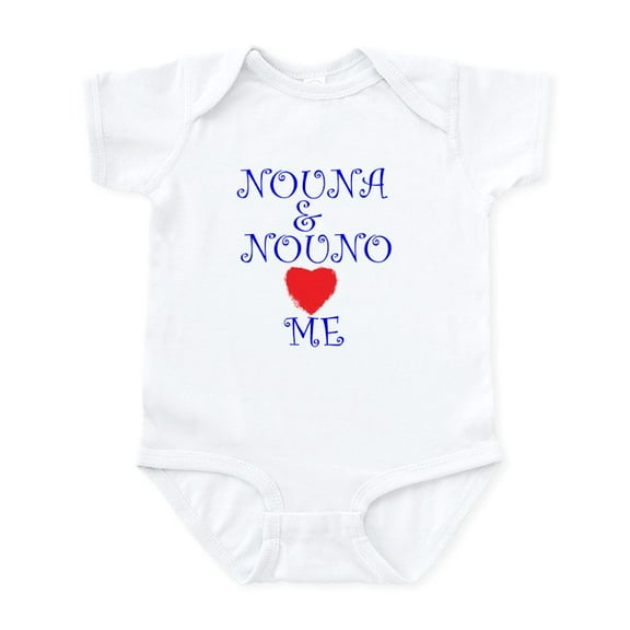 CafePress - NOUNA AND NOUNO LOVE ME Infant Bodysuit - Baby Light Bodysuit, Size Newborn - 24 Months