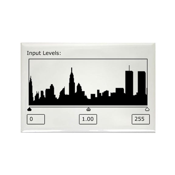 CafePress - NYC Skyline Histogram - Rectangle Magnet, 2"x3" Refrigerator Magnet