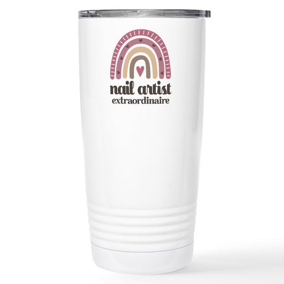 CafePress - Nail Artist Rainbow Mugs - Insulated Stainless Steel Travel Tumbler 20 oz.