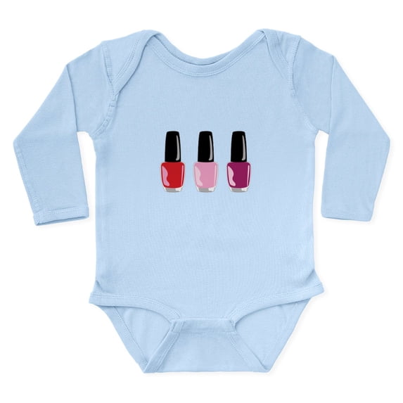CafePress - Nail Polish Body Suit - Long Sleeve Cotton Baby Bodysuit